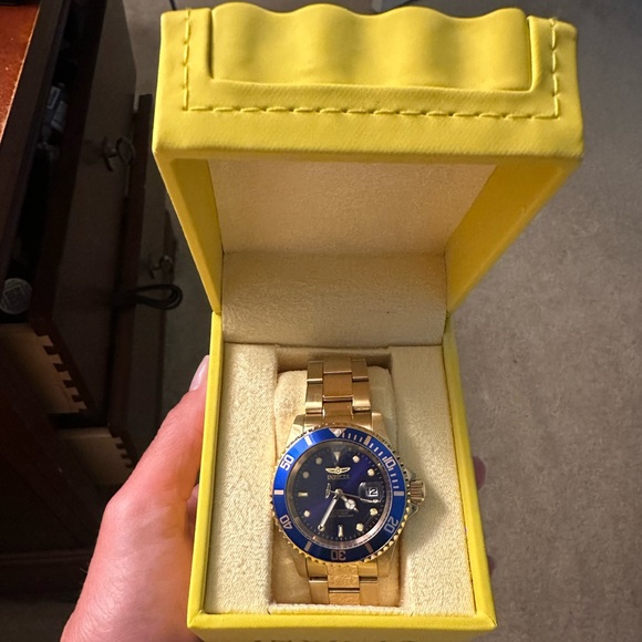Invicta Gold and Blue Men's Watch